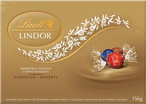 Lindt LINDOR Assorted Milk and Dark  , 156-Gram Box